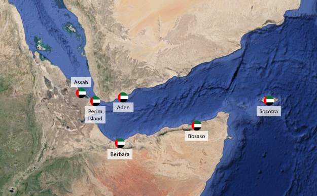 UAE military bases in the Bab el Mandab