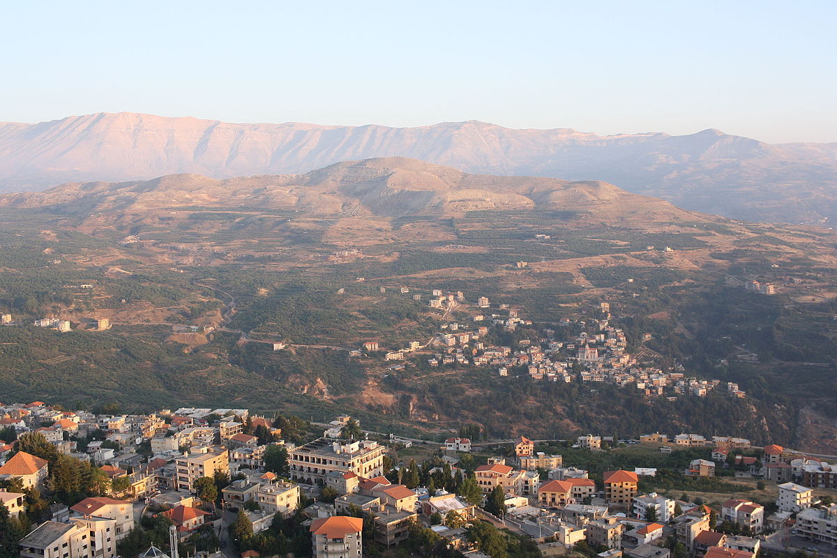 The Lebanese town of Ehden and Mount Lebanon