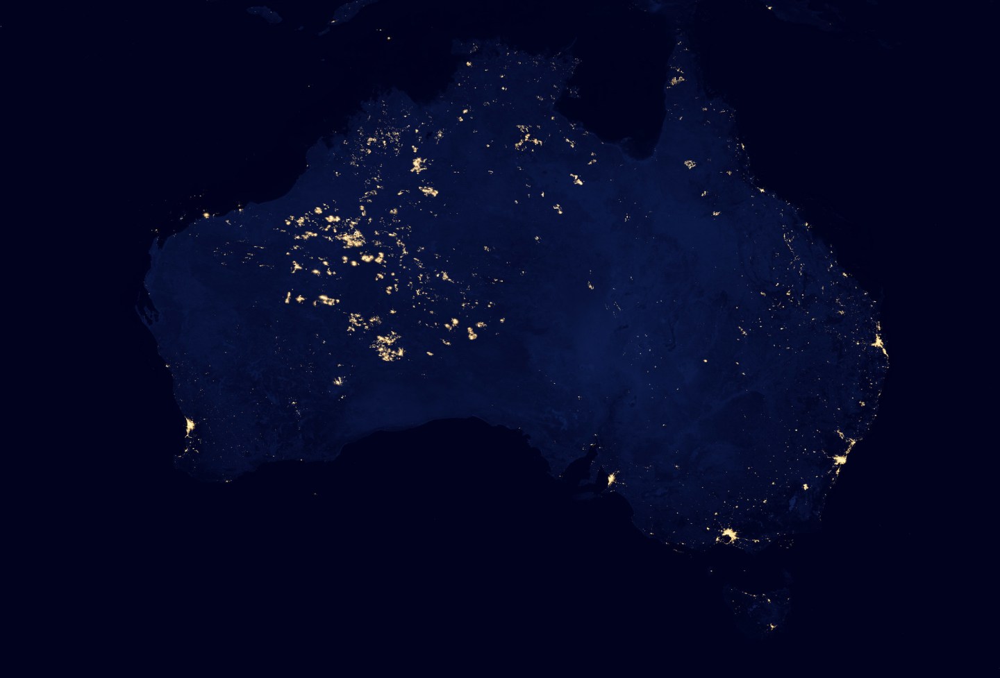 Australia from Space at Night