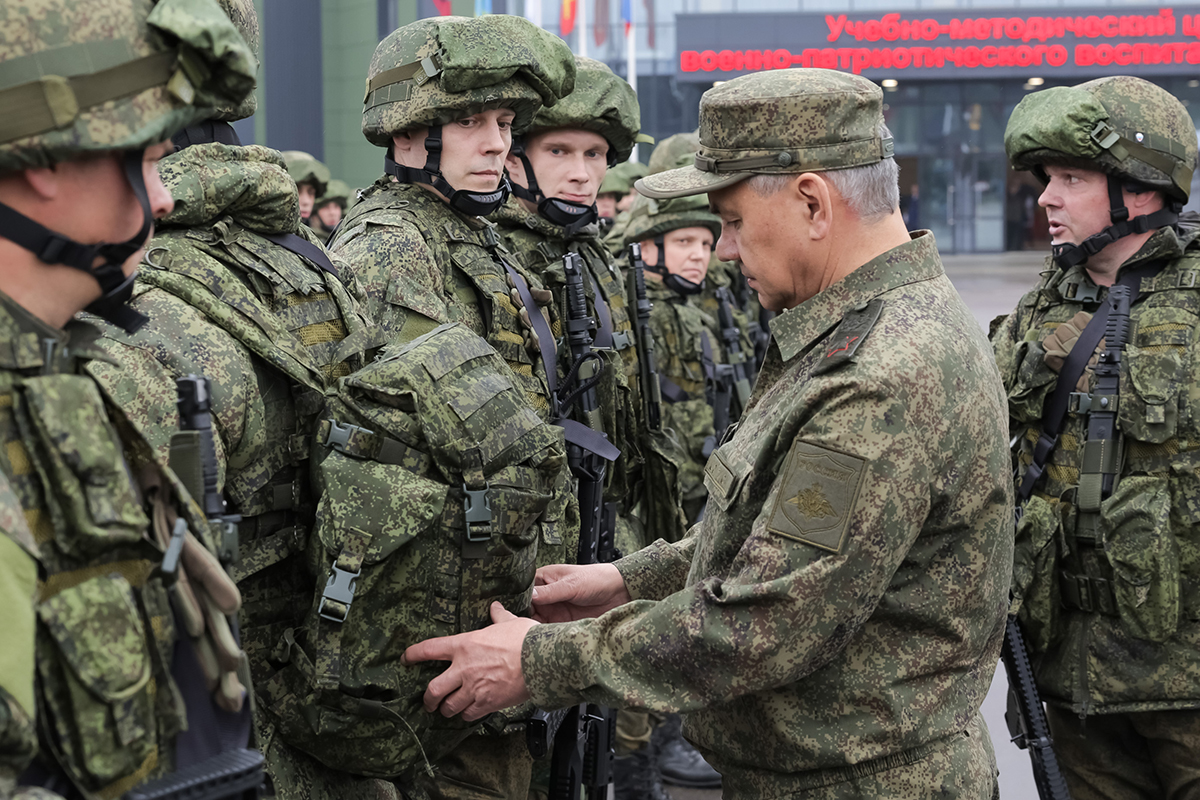 Sergey Shoigu inspects Russian troops